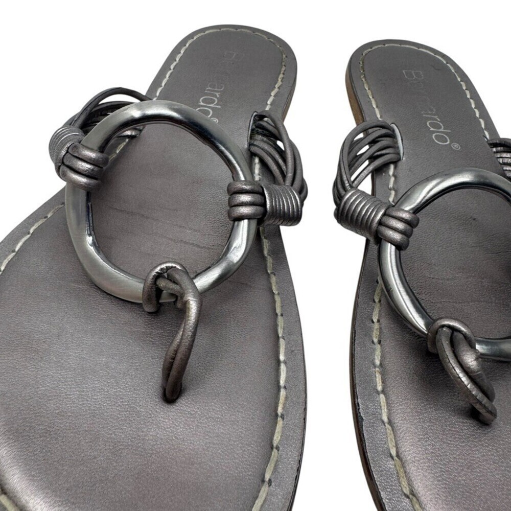 Bernardo Matrix Sandal Size 9 metallic leather vintage Y2K - Picture 4 of 10